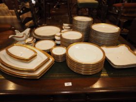 A large Rosenthal white and gilt decorated dinner service