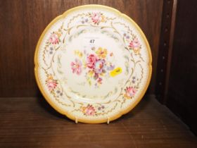 A Theodore Haviland Limoges "Bazar Colon" plate with floral decoration, 9" dia