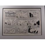 Walt Disney Studios original storyboard cartoon studies for Winnie the Pooh, circa 1981, 16" x 22