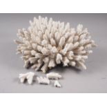 A large white coral specimen, 13" wide (breakages)