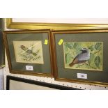 Ron Dickens, 1976: a gouache of a bird, "Firecrest", and another gouache bird study by the same