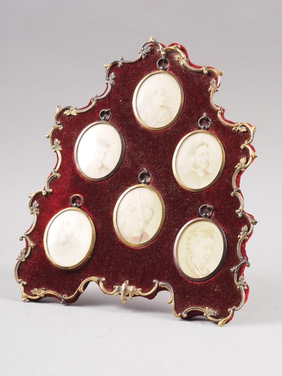 Six sepia tone oval portrait miniatures, the Bisset family of Lessendrum Aberdeenshire (their