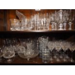 A quantity of glassware, including Royal Brierley brandy balloons, contemporary whisky tumblers, cut