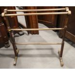 A mahogany towel rail, 28" wide (one end replaced)