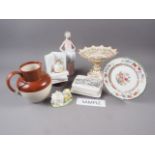 Three Jeremy Fisher models, a Mrs Rabbit musical figure, two Lladro figures and other decorative