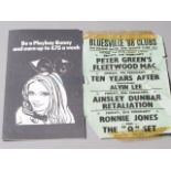 A 1968 Bluesville Clubs flyer, promoting Peter Greens Fleetwood Mac, Ten Years After featuring Alvin