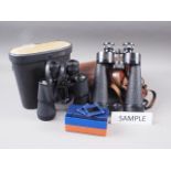 A pair of Barr & Stroud 7x50 binoculars, in case, a pair of Mark Scheffel 10x50 binoculars, a No 2