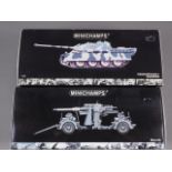 A Minichamps die-cast 1:35 scale model of a Panzerkampfwagen V Jagdpanther, mint and boxed, and a