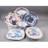 A Masons Ironstone Imari colour palette part dessert service and other Masons china