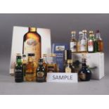 A quantity of whisky miniatures, including a boxed Glencadam 15-year single malt, an Ardbeg 17-