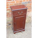 A polished as mahogany CD cabinet with fitted interior, 14" wide x 8 1/2" deep x 30" high