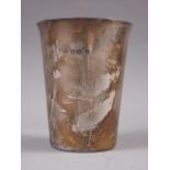 A Mappin & Webb silver beaker, 4" high, 5.1oz troy approx