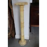 A marble column, 39" high (top old repaired crack)