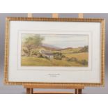 William Foxley Norris, 1988: watercolours, "South-West of Ben Wyvis", 6 1/2" x 13 1/2", in wash line