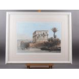 After David Roberts: a set of three prints, interior scenes of Philae and Karnak, and the Temple