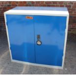 A Bott steel storage cabinet with adjustable shelves, 39 1/2" wide x 21 1/4" deep x 39 1/2" high