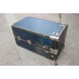 A "Watjoy" wardrobe travel trunk with fitted interior