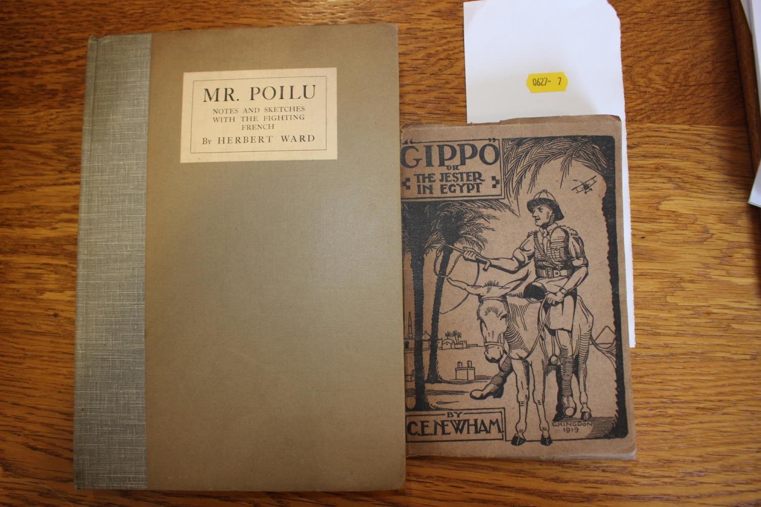 Newham: "Gippo or the Jester in Egypt", one vol illust, 1919, and Herbert Ward: "Mr Poilu", one