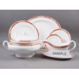 A Royal Worcester "Beaufort" pattern part dinner service, including two tureens and covers, a