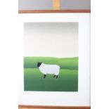 McDermid: two screen prints, "Sheep", 10/20, and "Two Sheep", 7/40, in hardwood strip frames