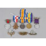 A set of three WWI medals awarded to Private S G Lipscombe, Royal Warwickshire Regiment, two Royal