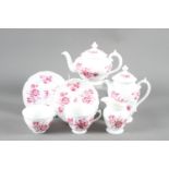 A Coalport "Divinity Pink" pattern combination service for one