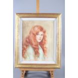 Percy Harland Fisher: watercolours, "Auburn Beauty", 13 1/2" x 11", in gilt frame, David Messum