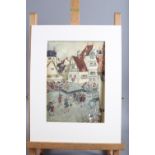 † Dulac: watercolours, "The Emperor's New Clothes", 9 3/4" x 7", unframed † ARR