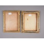 Two similar rectangular Florentine style picture frames, aperture 9 1/4" x 7" and 9 3/4" x 7"
