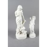 Owen Hale, 1883: Copeland Parian figure group, "New Friends", 17 1/4" high, and another similar