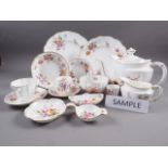 A Royal Crown Derby "Derby Posies" pattern part combination service, comprising a teapot, dinner