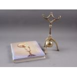 A Benson brass andiron, No 550, and "WAS Benson", one vol illust