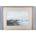 W DeaKill?, 1892: a pair of watercolours, Dutch coastal scenes with figures, 10 1/4" x 15", in