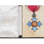 An Elizabeth II Order of the British Empire CBE medal, in original fitted box, by Garrard & Co
