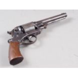 A Starr Arms Co New York 19th century Civil War period cap and ball revolver, Starrs Patent Jan 15