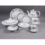 A Royal Doulton "Burgundy" pattern combination service for twelve