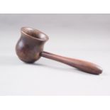 A 19th century turned rosewood "Ladle" inscribed, "Presented to Pride of Poona Lodge 7424 by Bro E R