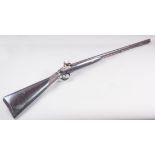 An early 19th century flintlock double barrelled shotgun, by Joseph Gully, barrels 32" long (for