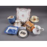 A quantity of teawares and other mixed china, including a Phoenix China part coffee set, blue and