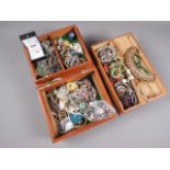 A quantity of costume jewellery, including beaded necklaces, bangles, pendants, etc