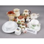 A collection of Mottoware, Goss and crested wares, Thomas and other china