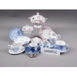 A quantity of mostly Bisto blue and white ceramics, including a miniature teapot, two similar