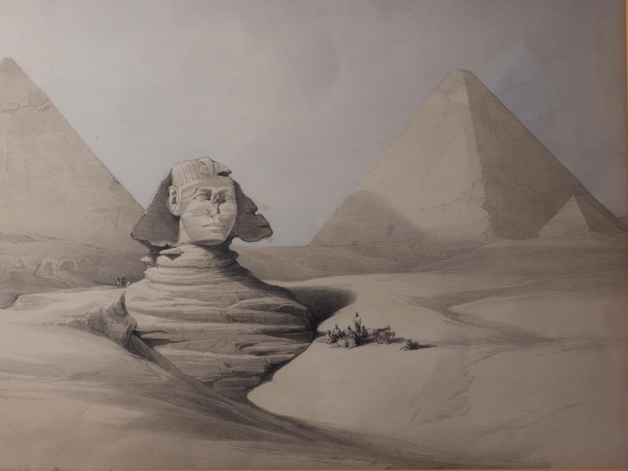 After David Roberts: landscape scene of Luxor Egypt, in wood strip frame, another similar, "The - Image 3 of 9