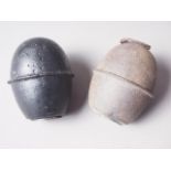 Two lightweight spherical grenades