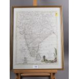 Antonio Zatta: a late 18th century map of the "Stato Del Mogol", in gilt strip frame