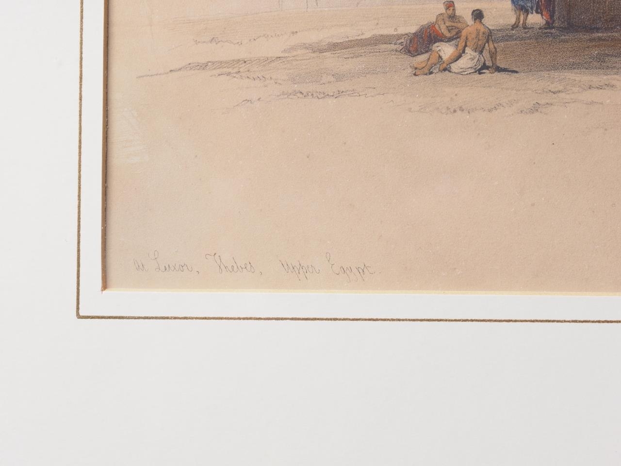 After David Roberts: landscape scene of Luxor Egypt, in wood strip frame, another similar, "The - Image 9 of 9
