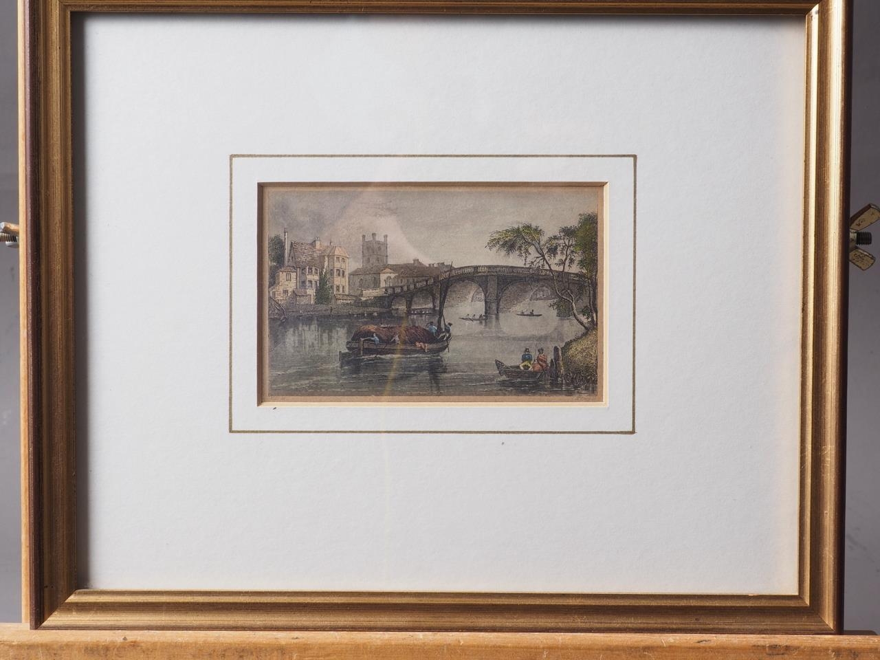 W P Mundy: a limited edition print, swan upping, 13/450, in white painted strip frame, a print of - Image 3 of 4
