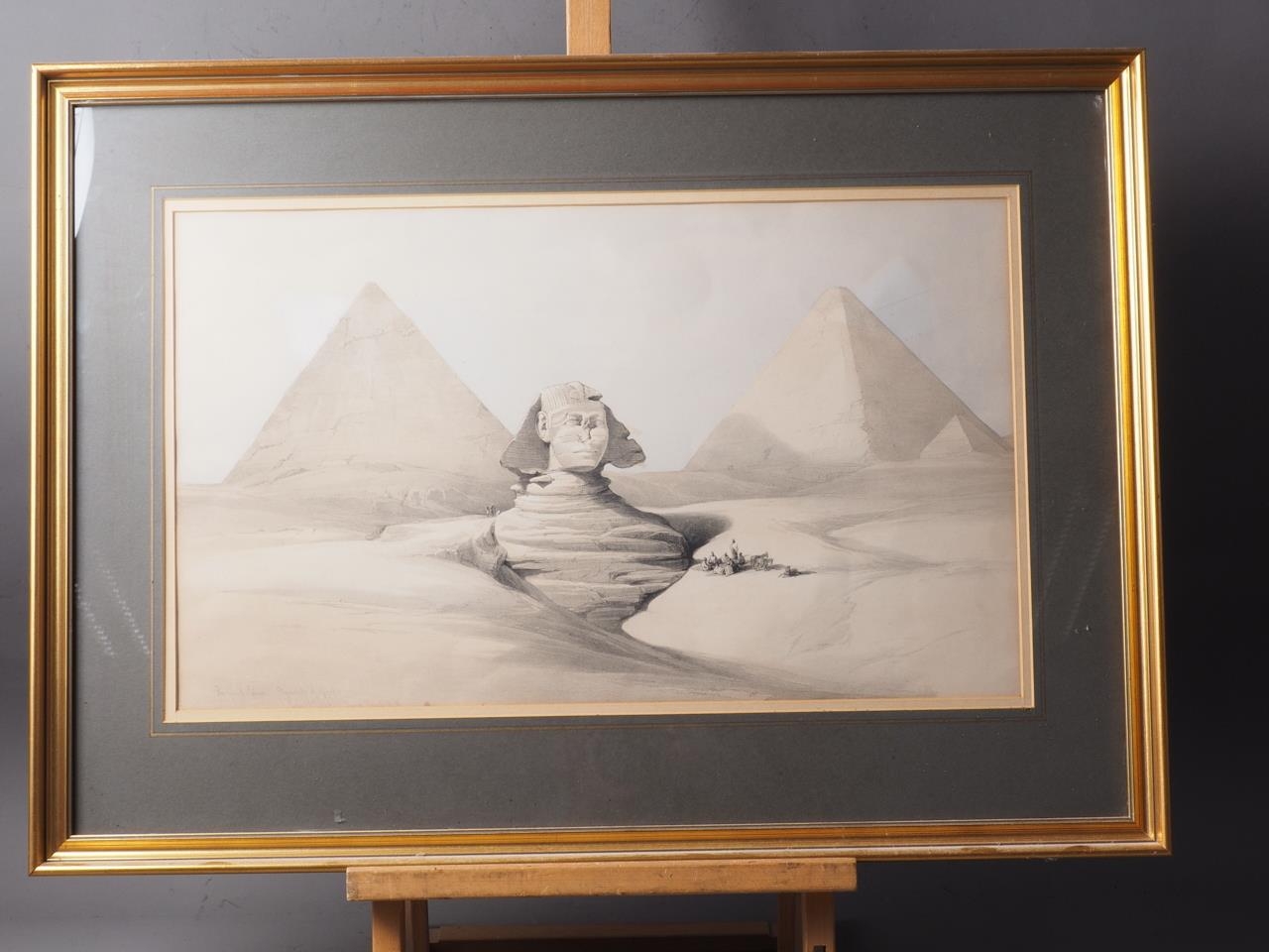 After David Roberts: landscape scene of Luxor Egypt, in wood strip frame, another similar, "The - Image 2 of 9