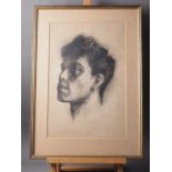 Leonid Pasternak: lithograph portrait of Boris Pasternak, 18 1/2" x 12 1/2", in gilt strip frame