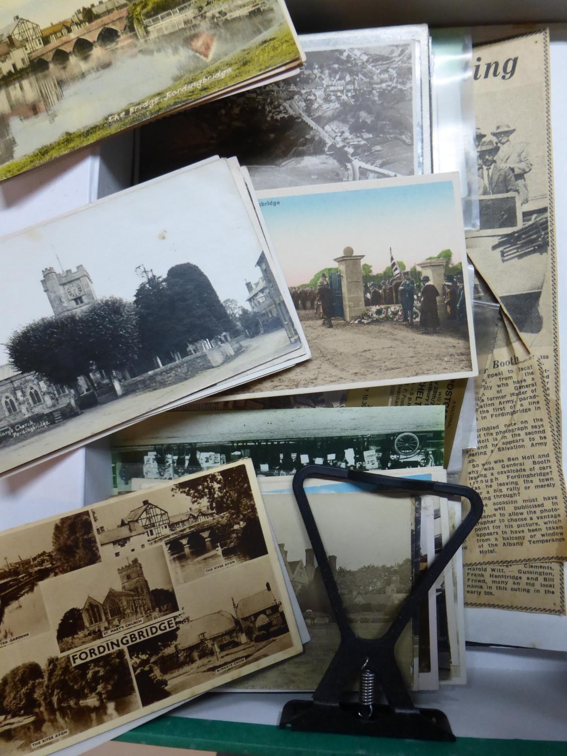 Fordingbridge. A file box of colour and monochrome postcards of the town in Hampshire, to include